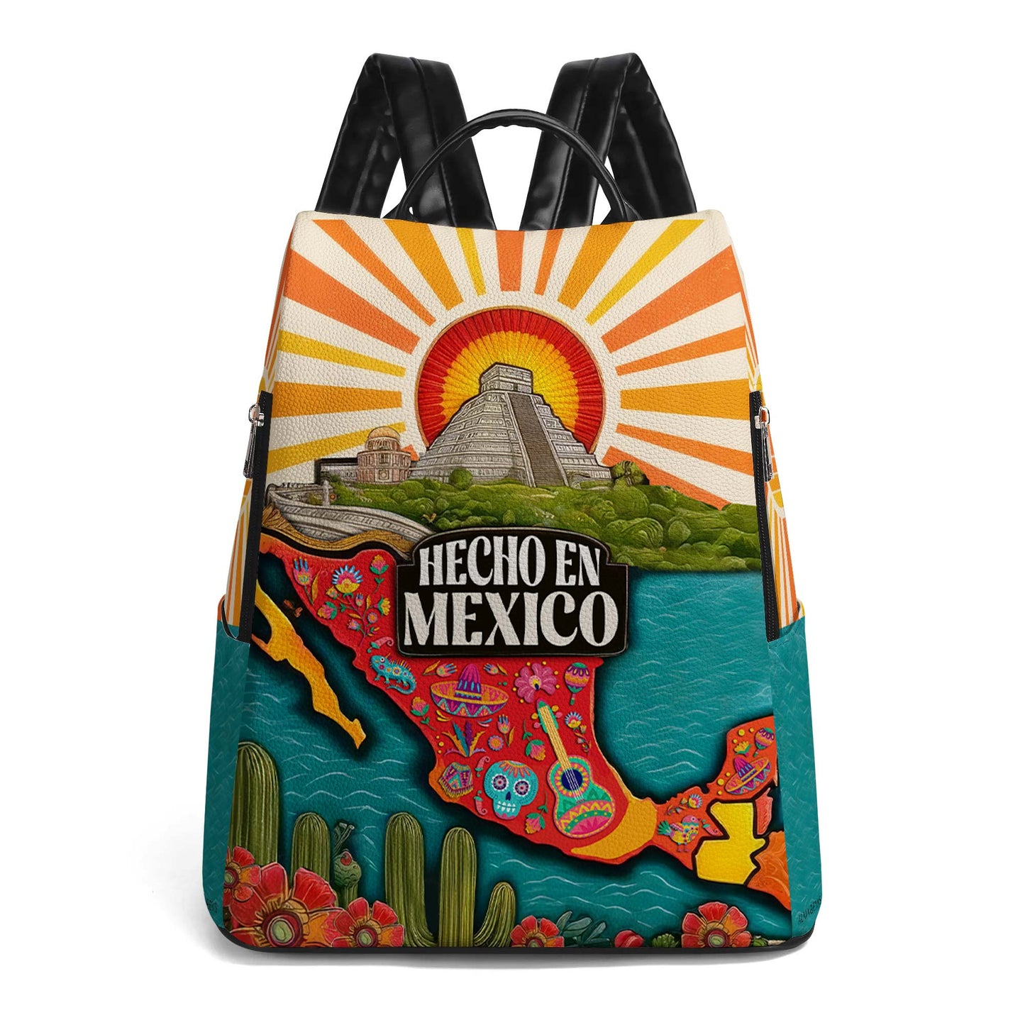 Hecho en México - Mochila de cuero personalizada - BP_MX13