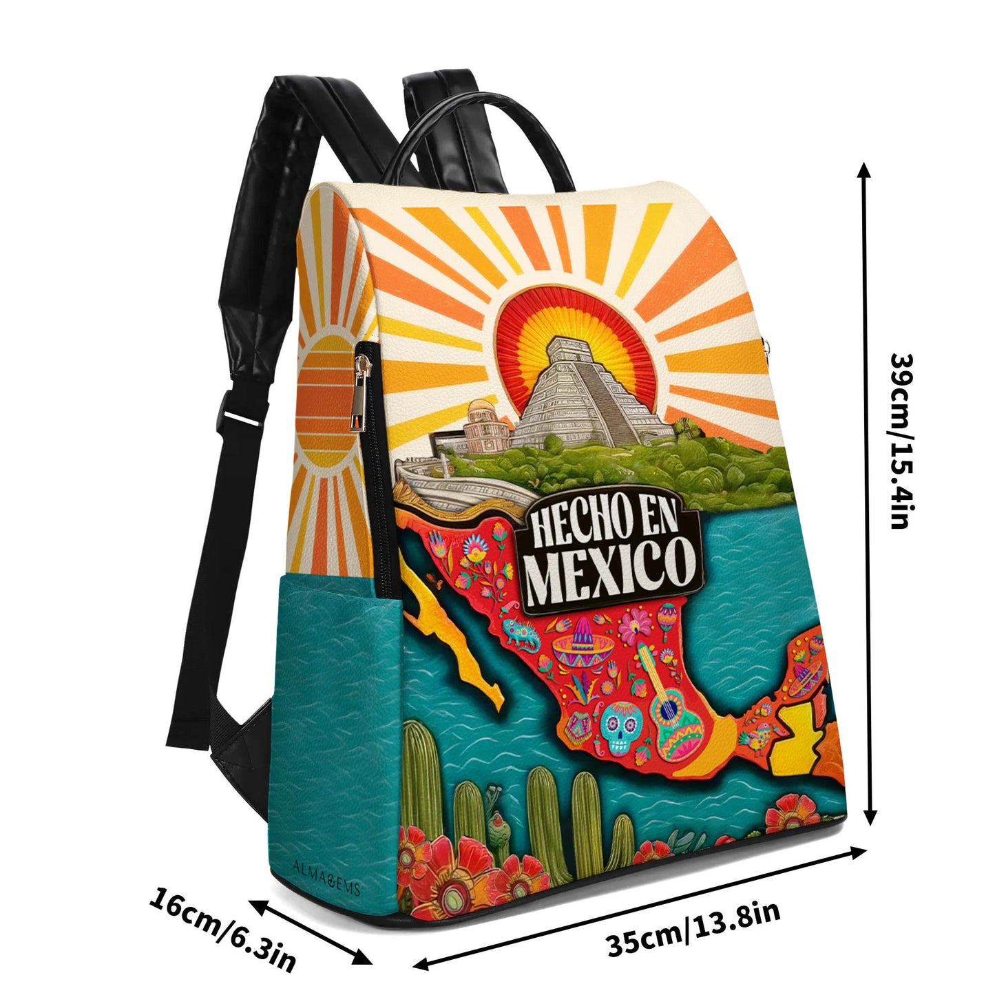 Hecho en México - Mochila de cuero personalizada - BP_MX13