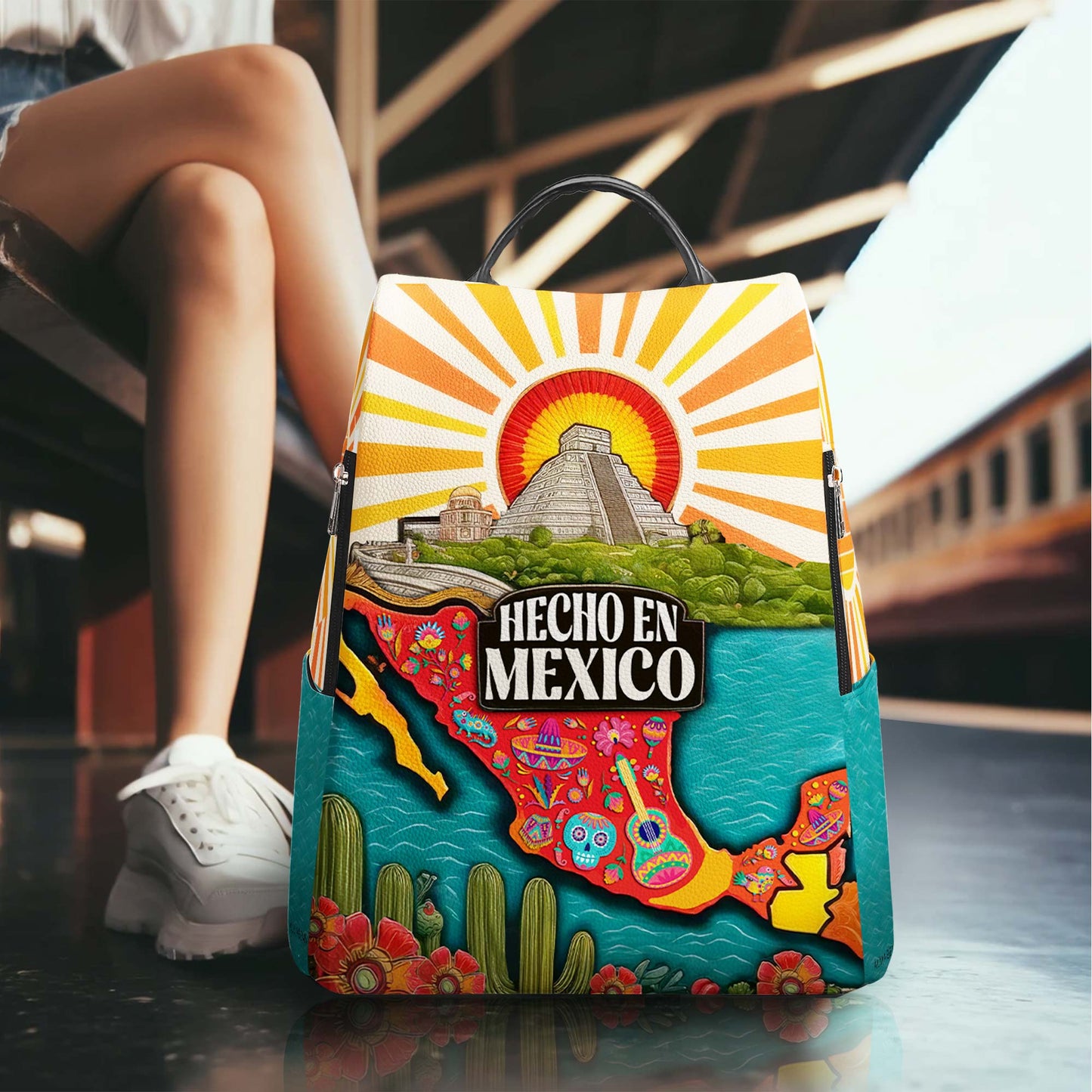 Hecho en México - Mochila de cuero personalizada - BP_MX13