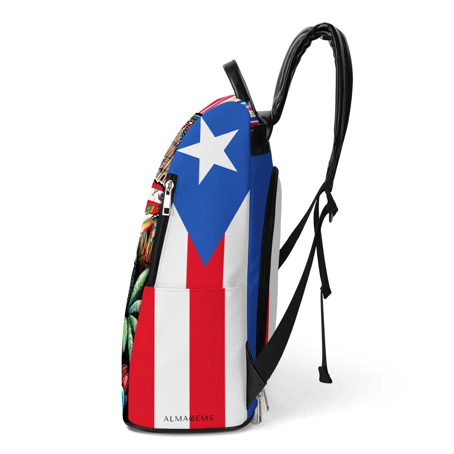 Hecho En Puerto Rico - Mochila de cuero personalizada - BP_MX14