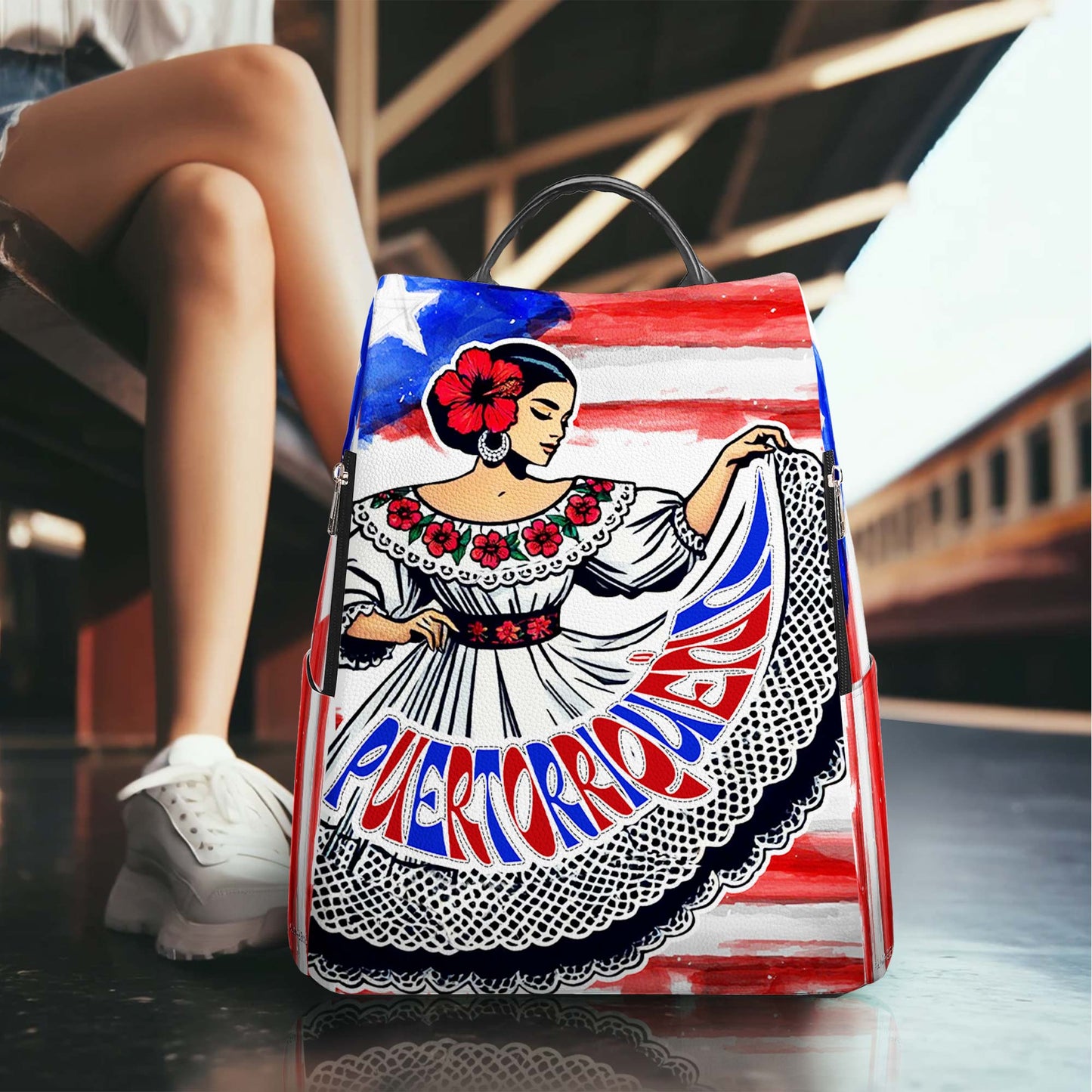 Puertorriqueña - Sac à dos en cuir personnalisé - BP_MX18