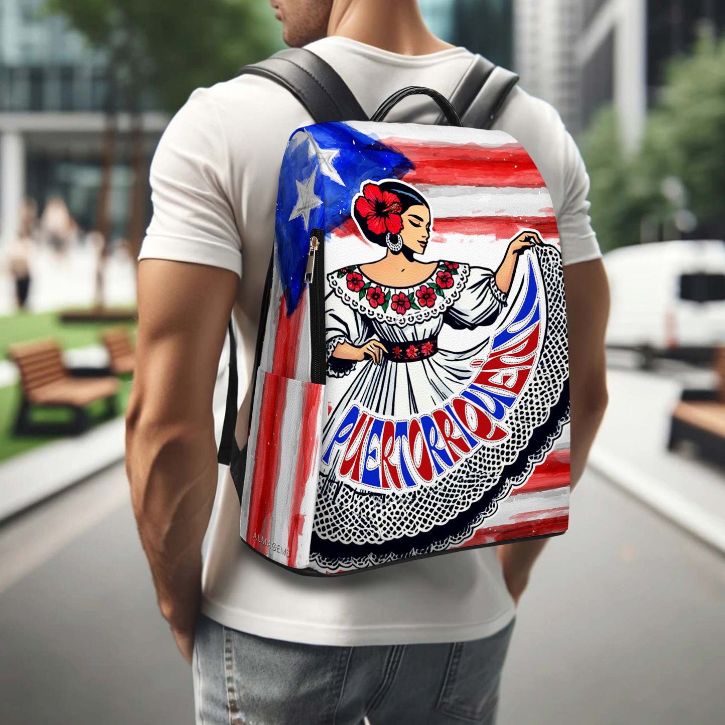 Puertorriqueña - Sac à dos en cuir personnalisé - BP_MX18