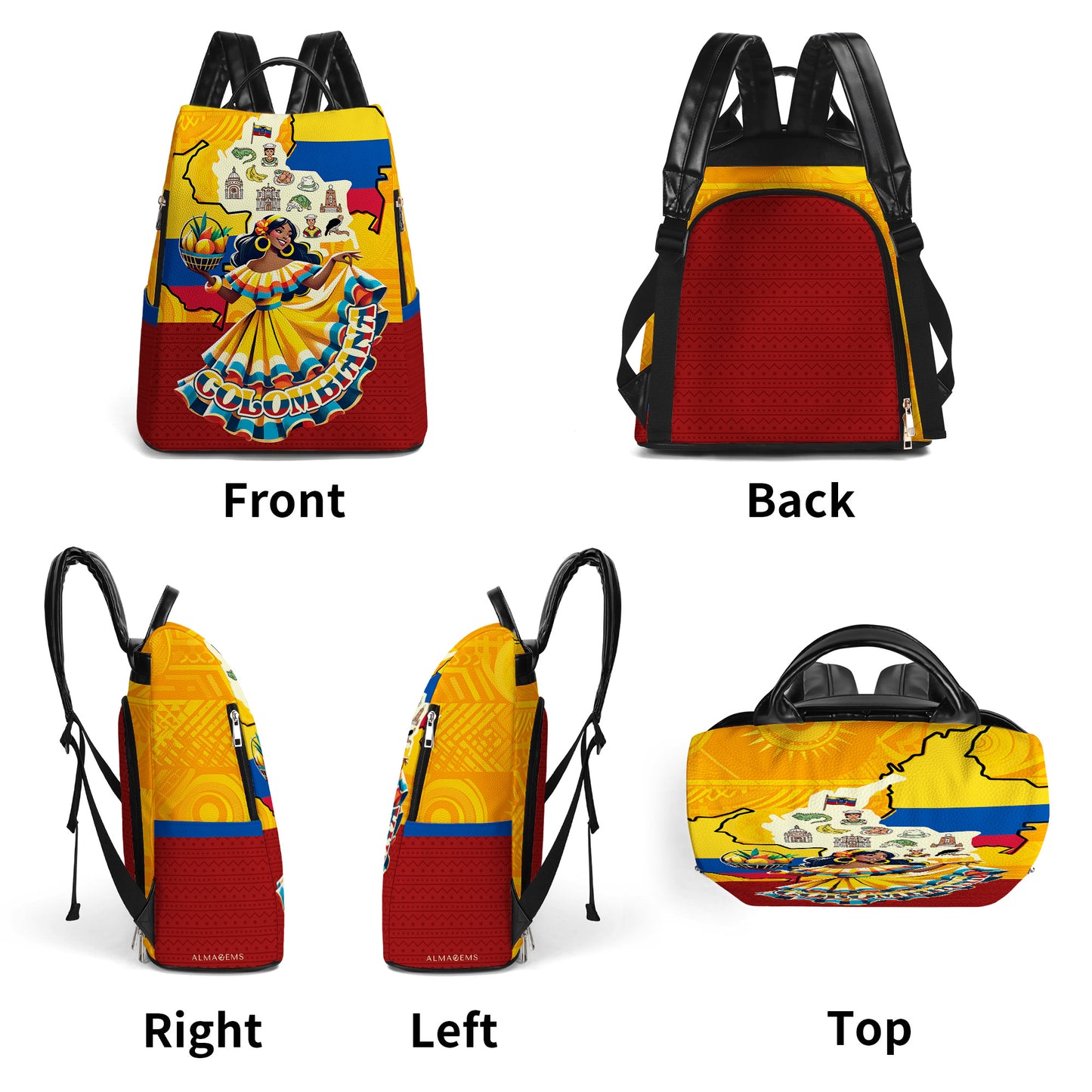 Colombiana - Sac à dos en cuir personnalisé - BP_MX19