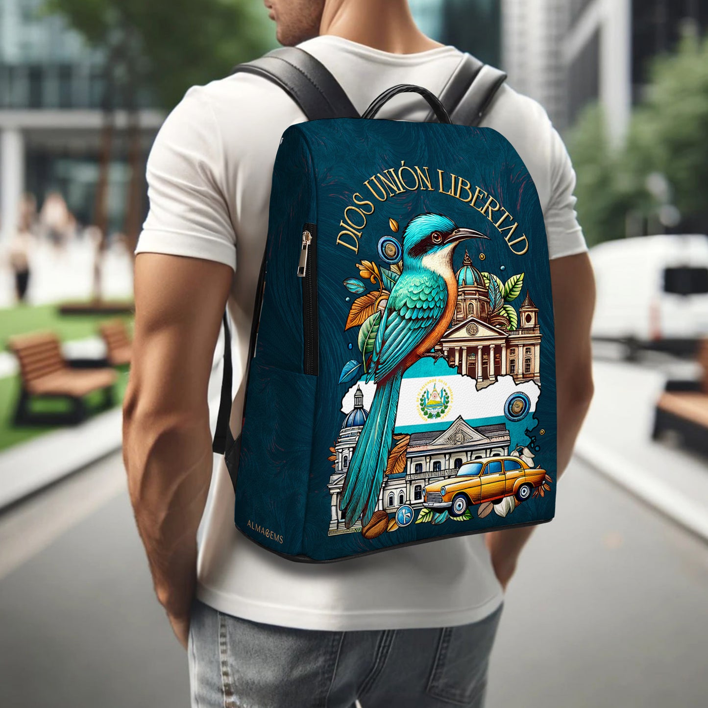 Dios Unión Libertad - Mochila de Cuero Personalizada - BP_MX21