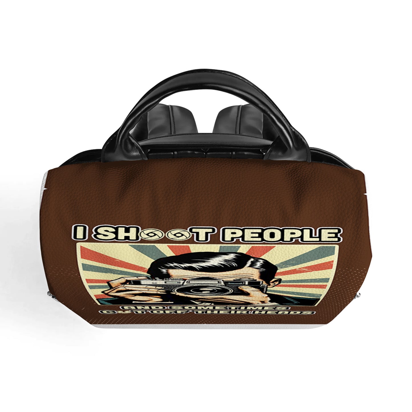Je fais chier les gens et parfois je leur fais sauter la tête - Sac à dos en cuir personnalisé - BP_PT01