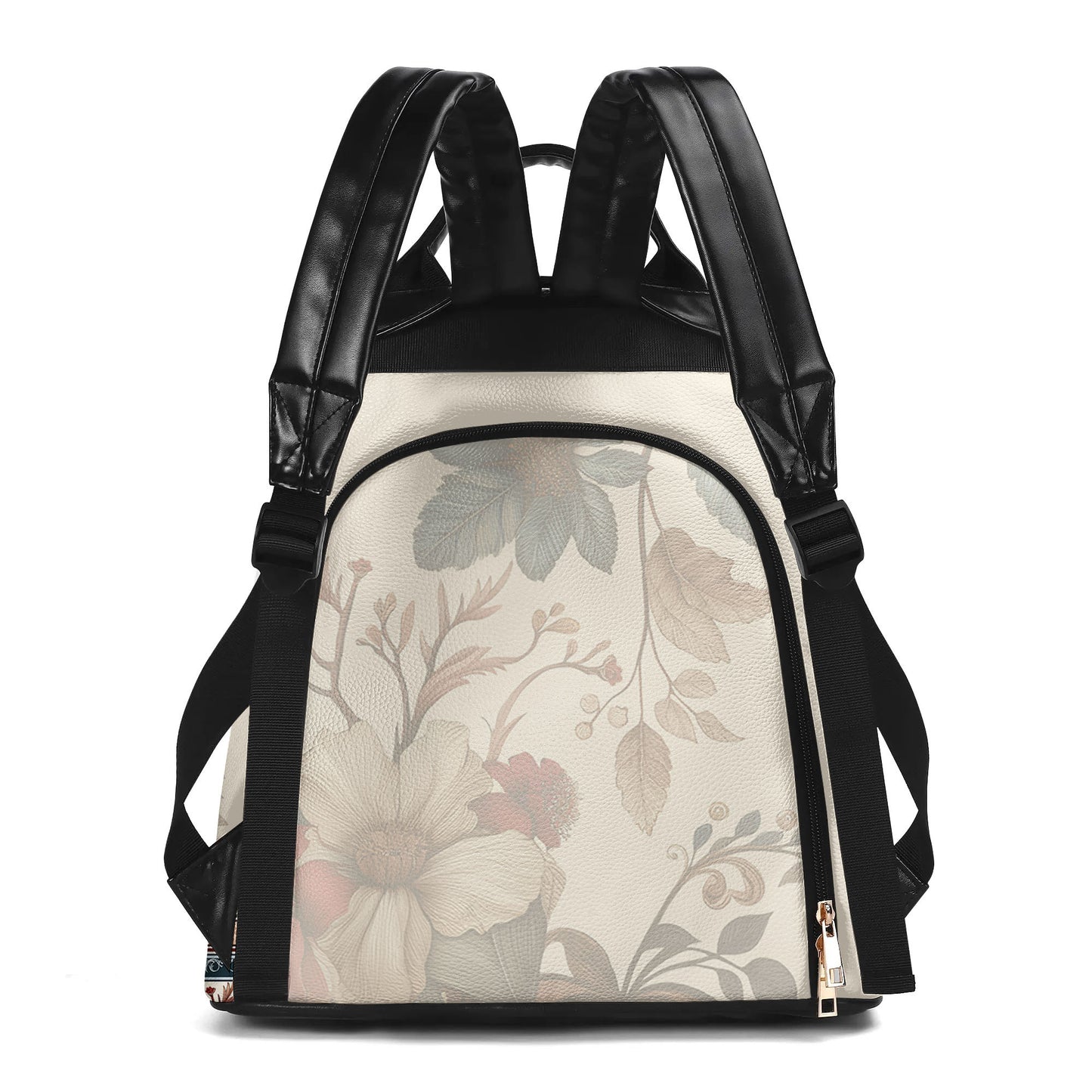 Arte floral - Mochila de cuero personalizada - BP_Q01