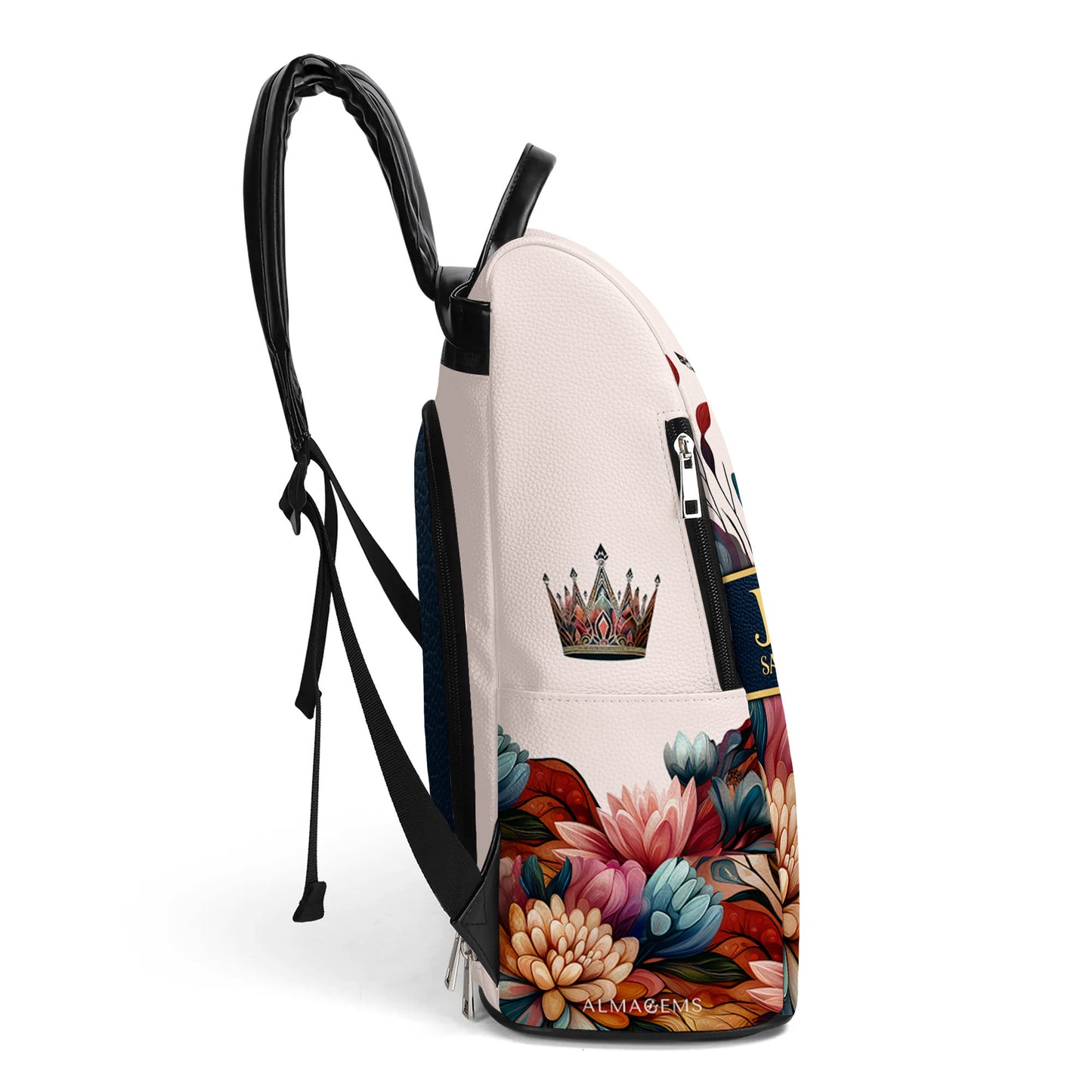 Crown - Personalized Custom Leather BackPack - BP_Q02