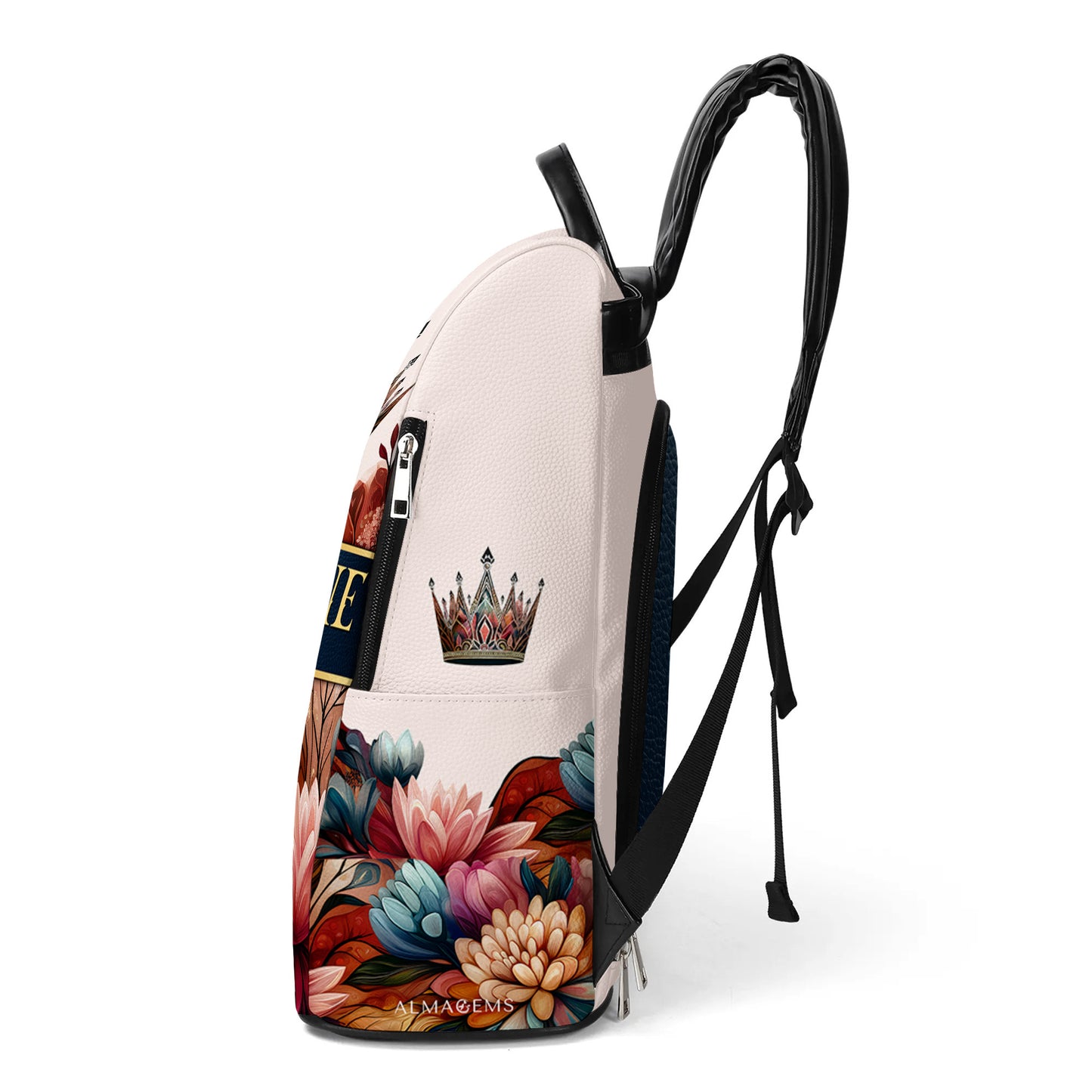 Crown - Personalized Custom Leather BackPack - BP_Q02