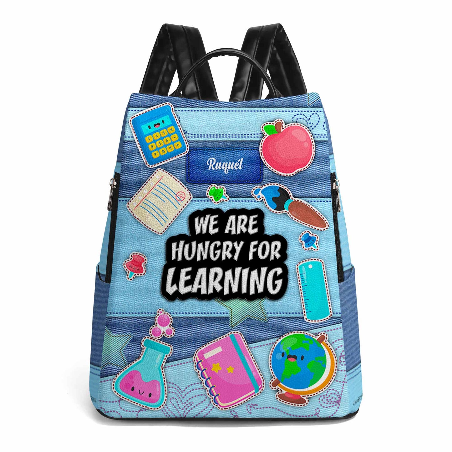 Nous avons soif d'apprendre - Sac à dos en cuir personnalisé - BP_SC02