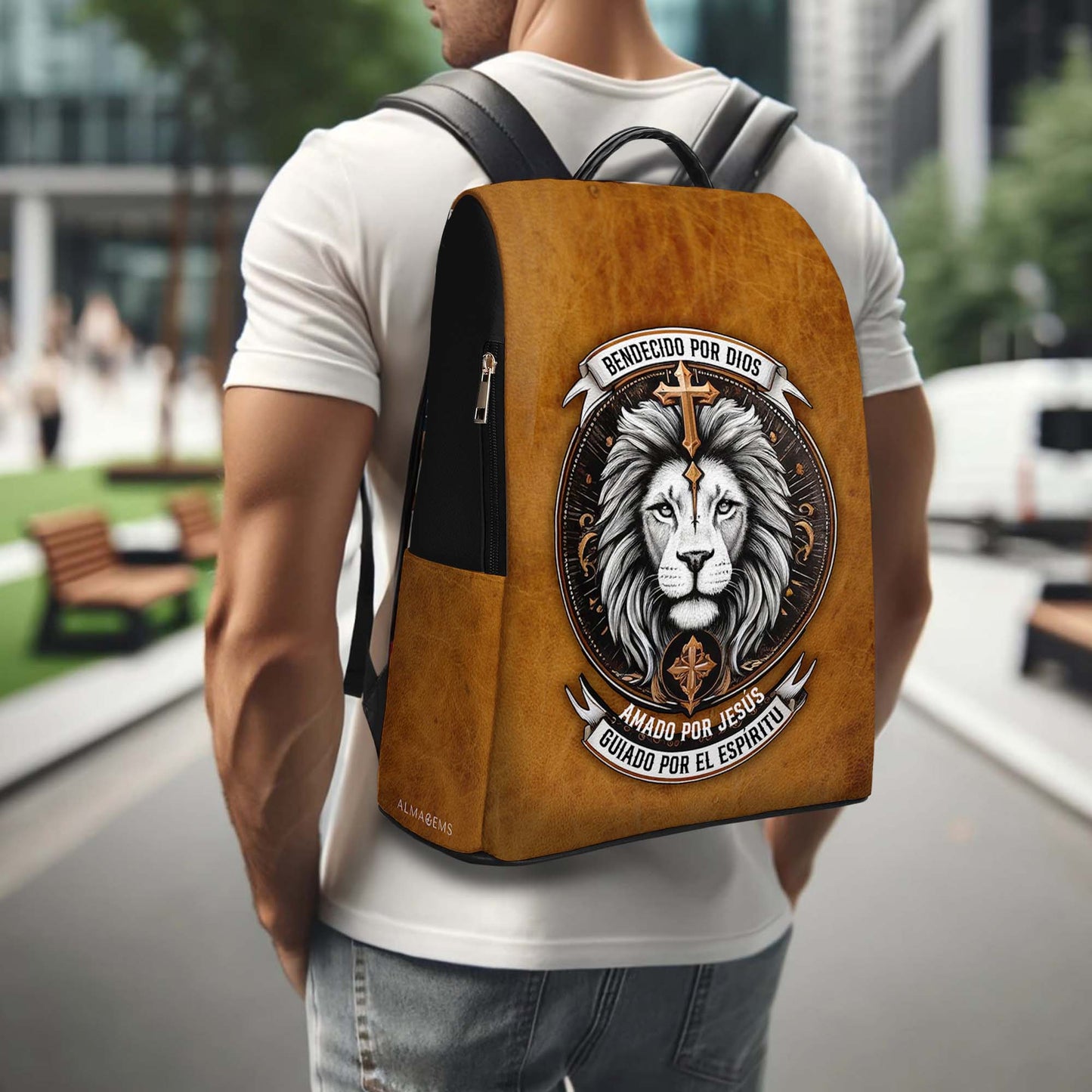 Bendecido por Dios - Personalized Custom Leather BackPack - BP_SP02