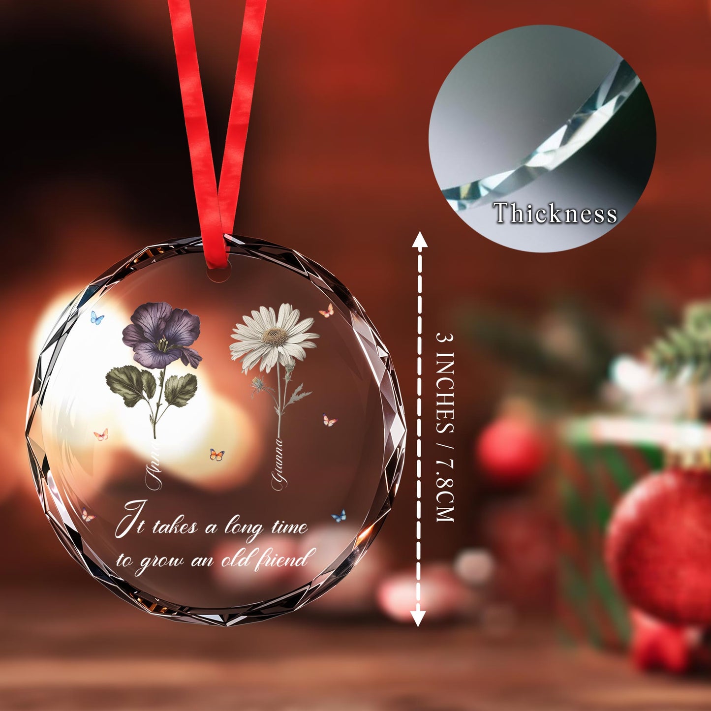 It Takes A Long Time To Grow An Old Friend Circle Ornament