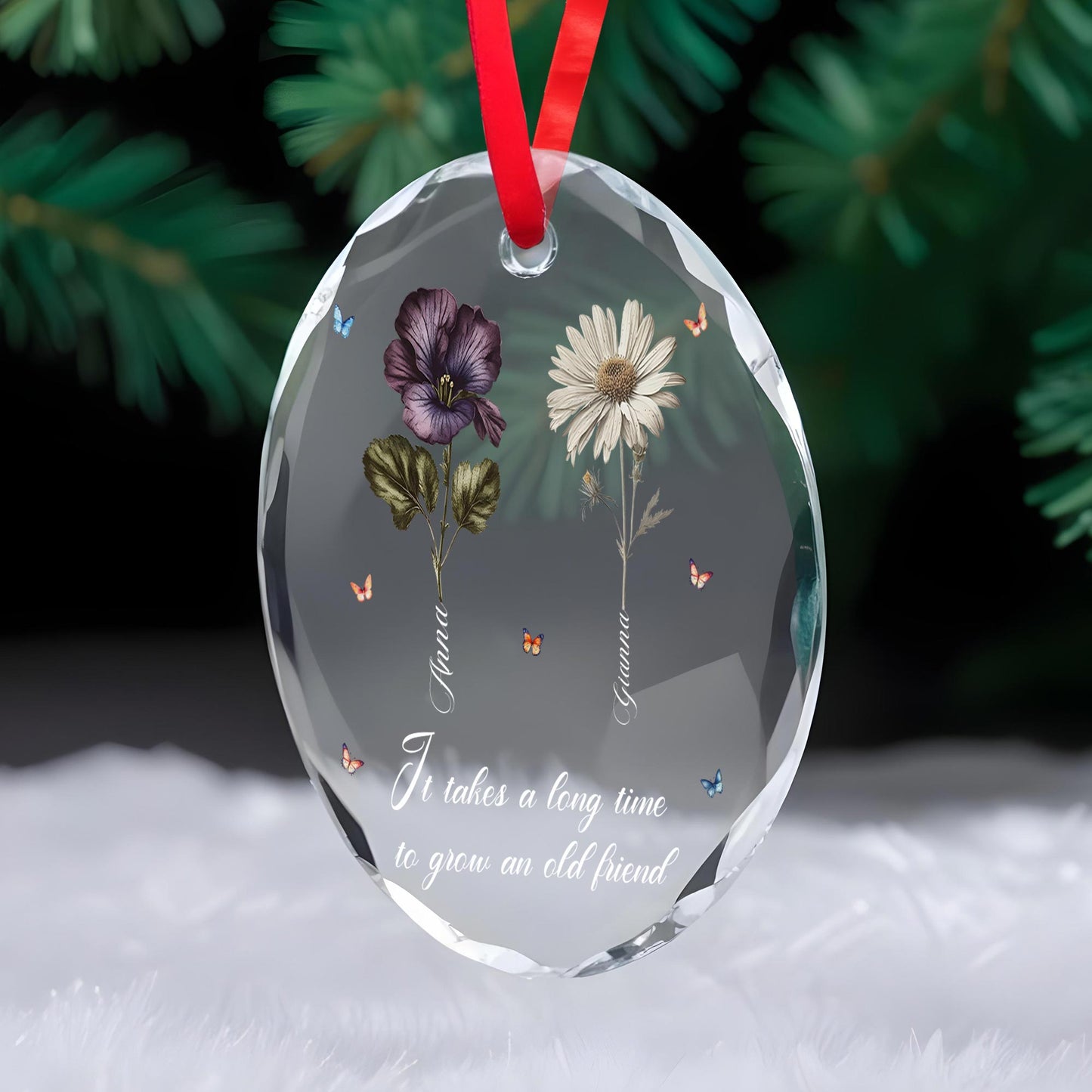 It Takes A Long Time To Grow An Old Friend Circle Ornament