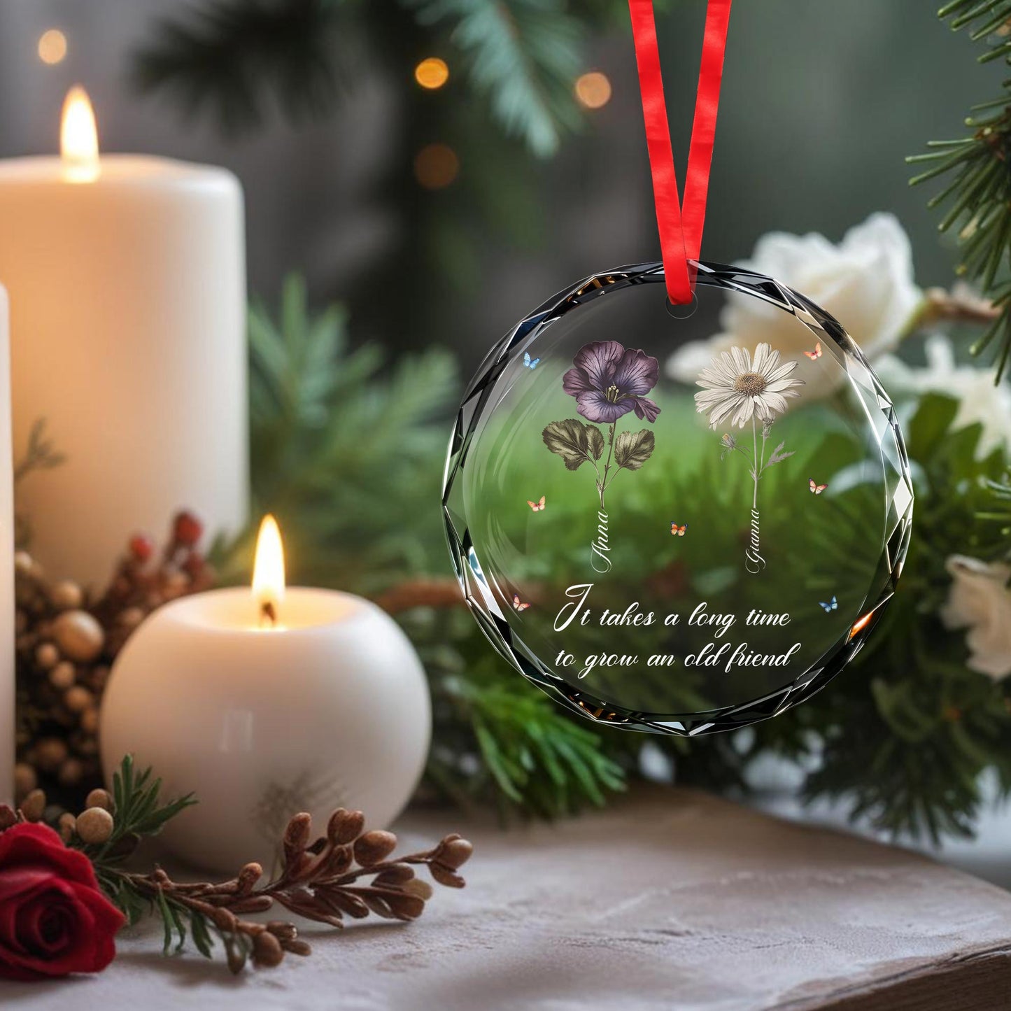 It Takes A Long Time To Grow An Old Friend Circle Ornament