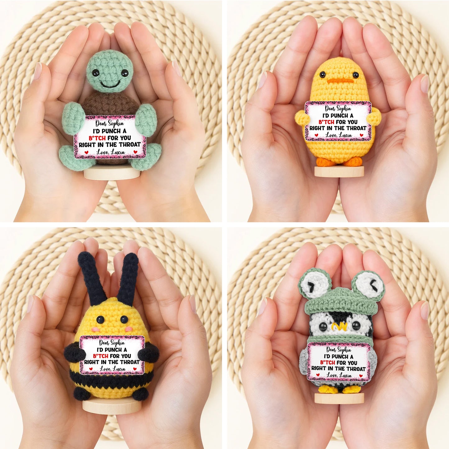 I’d Punch a B*tch for You Right in the Throat, Crochet Dolls