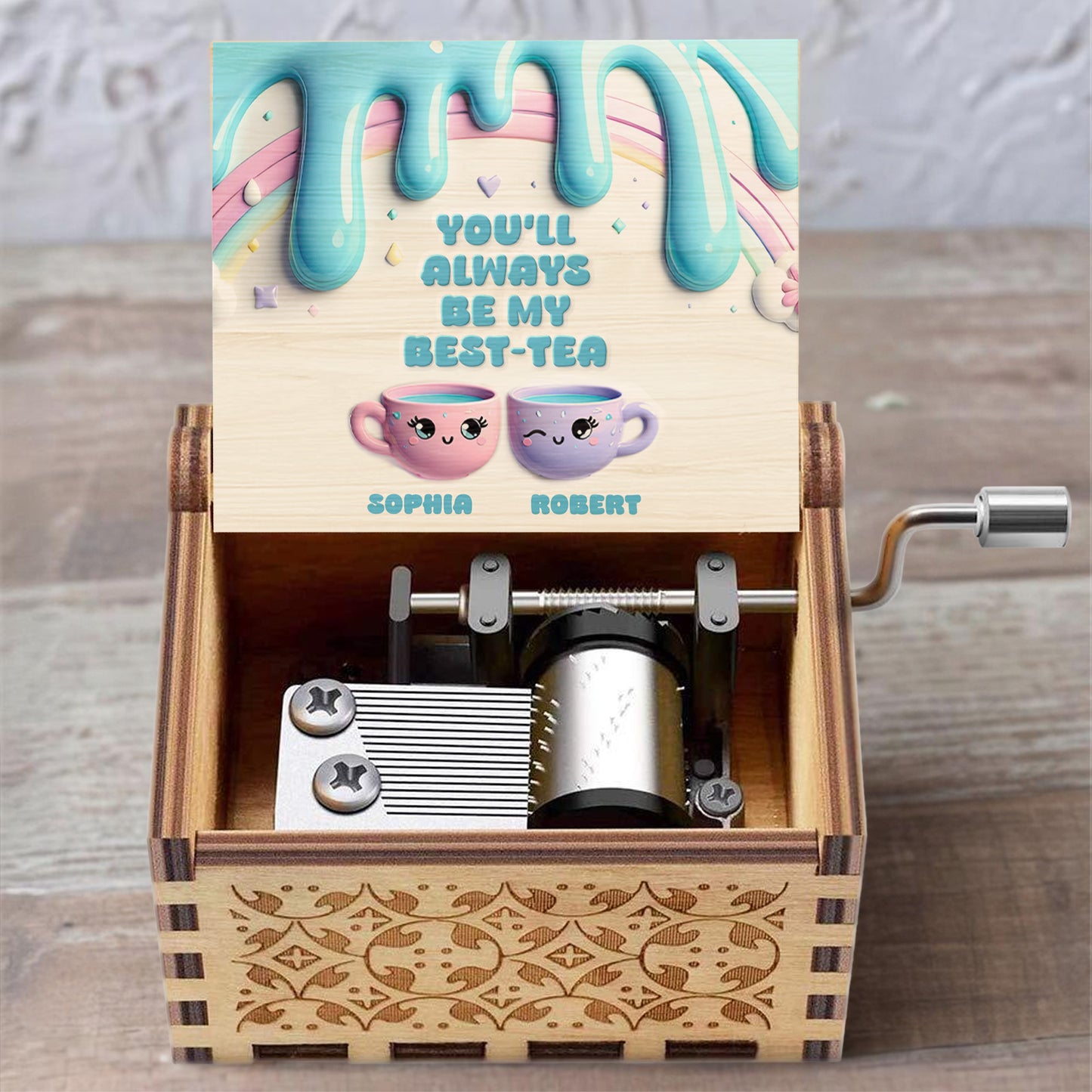 You'll Always Be My Best-Tea Charming Tea Cups Design