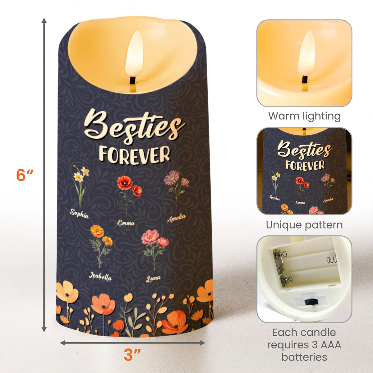 Besties Forever To My Badass Bestie Thank You Candle