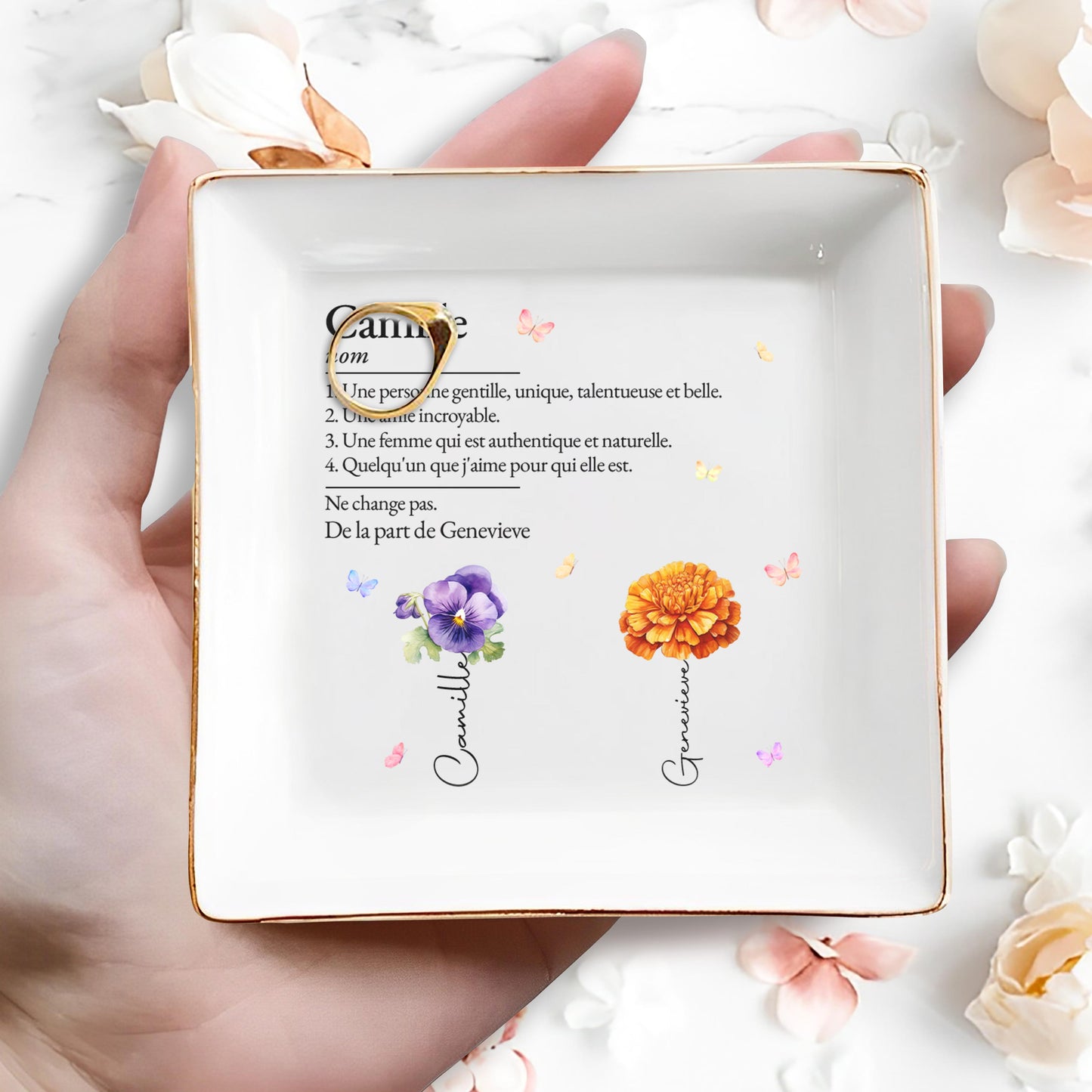 Unique, Talented, and Beautiful Cherish Authentic Self with Flowers