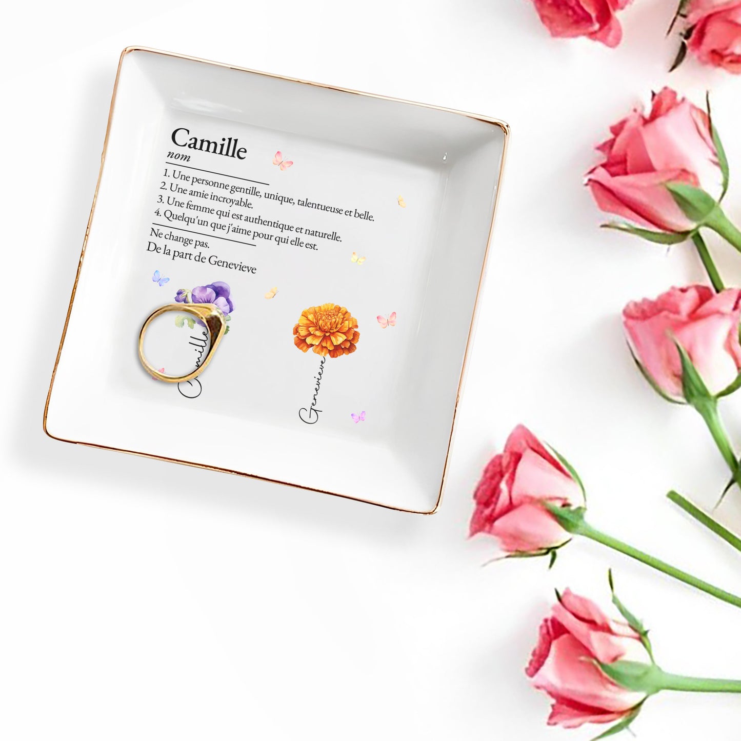 Unique, Talented, and Beautiful Cherish Authentic Self with Flowers