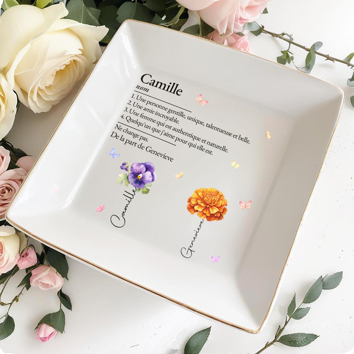 Unique, Talented, and Beautiful Cherish Authentic Self with Flowers