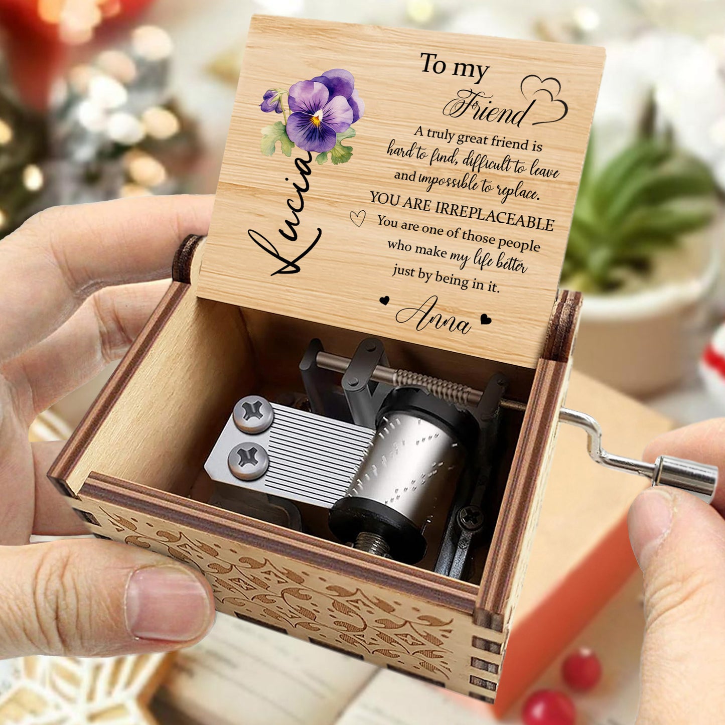 Great Friend Hard To Find With Pansy Flower Design