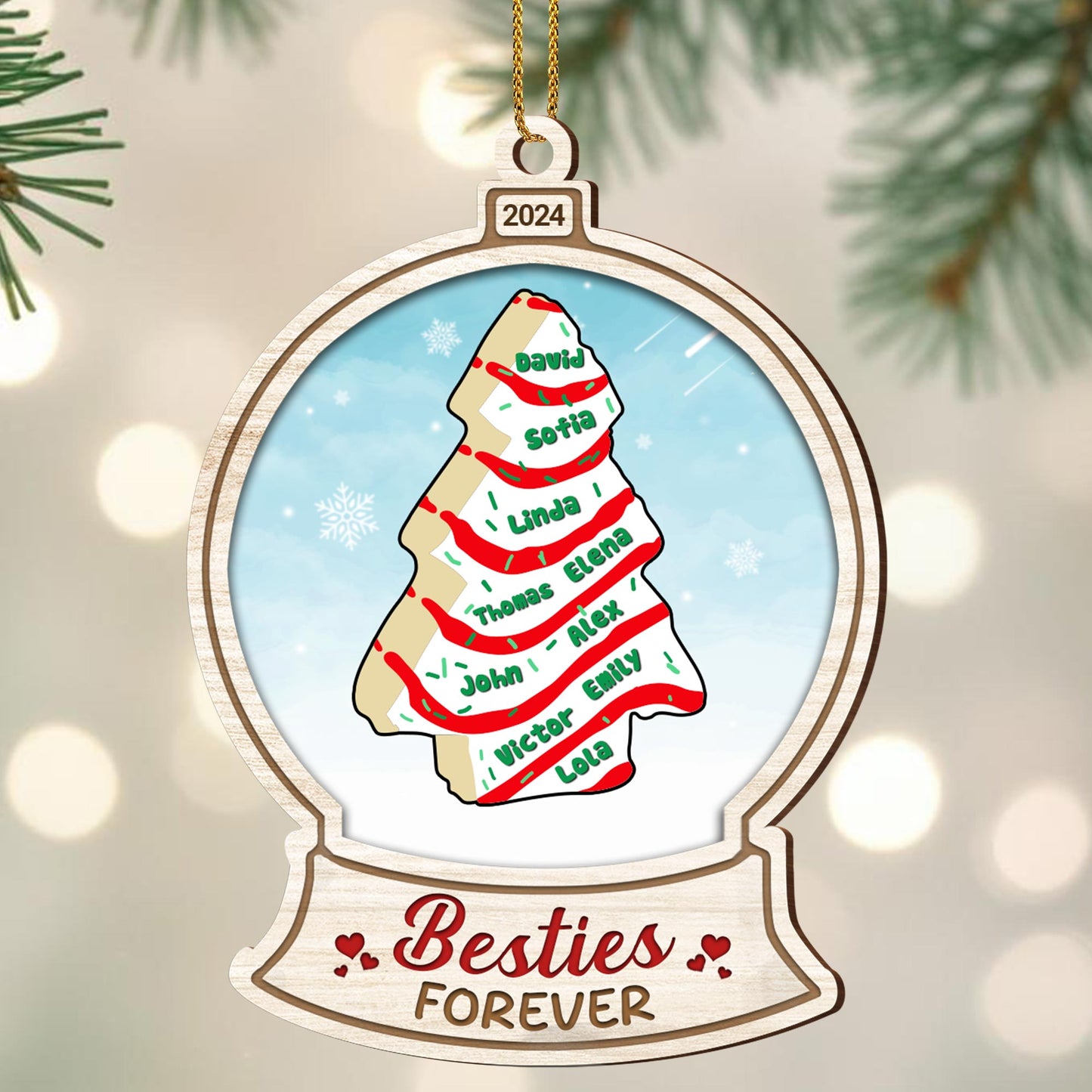 Besties Forever Christmas Tree Ornament