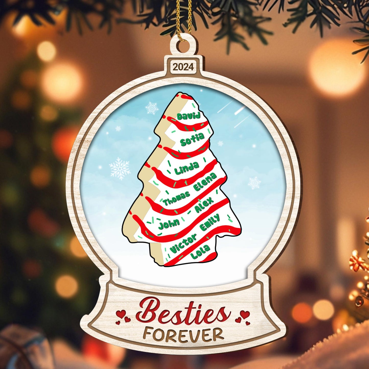 Besties Forever Christmas Tree Ornament