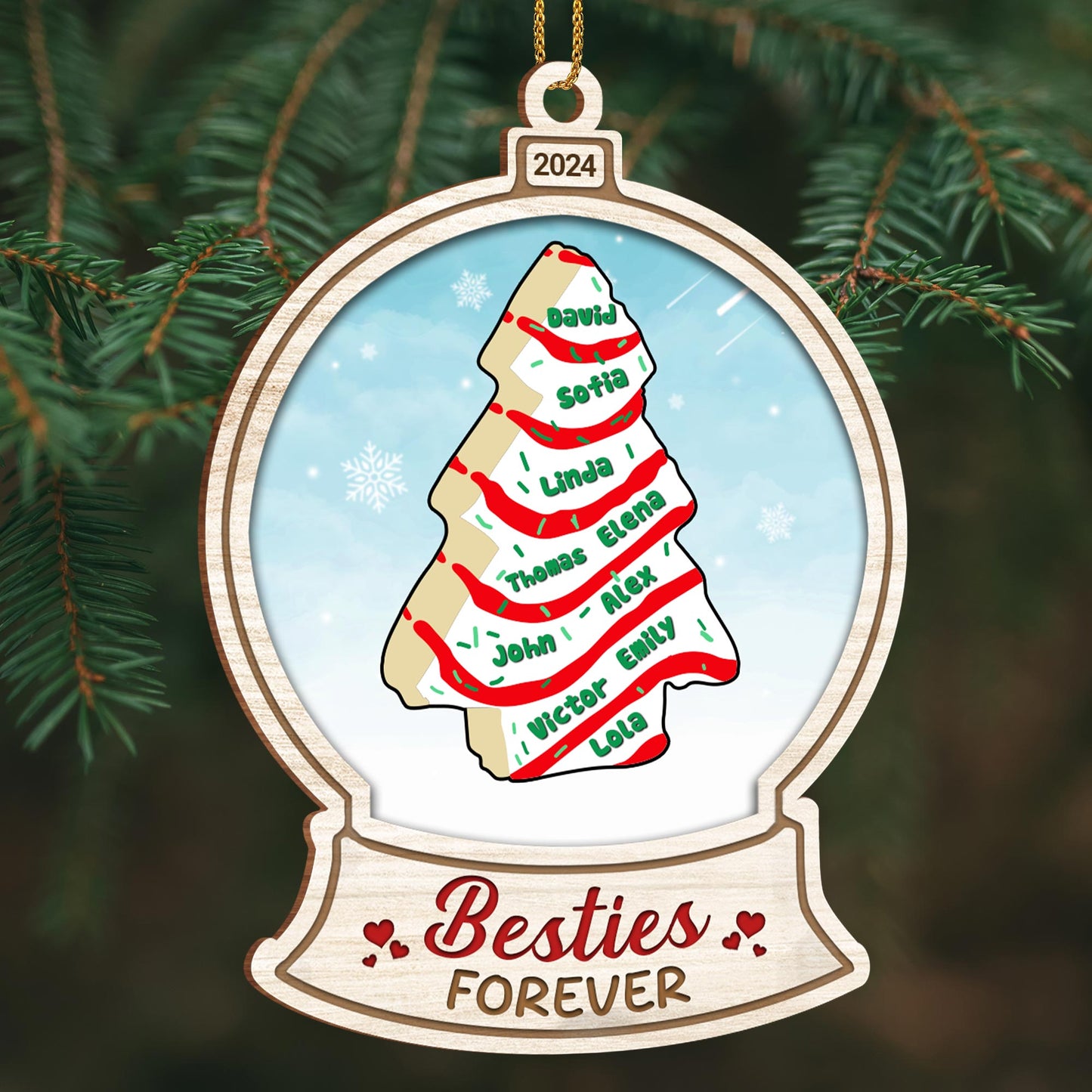 Besties Forever Christmas Tree Ornament