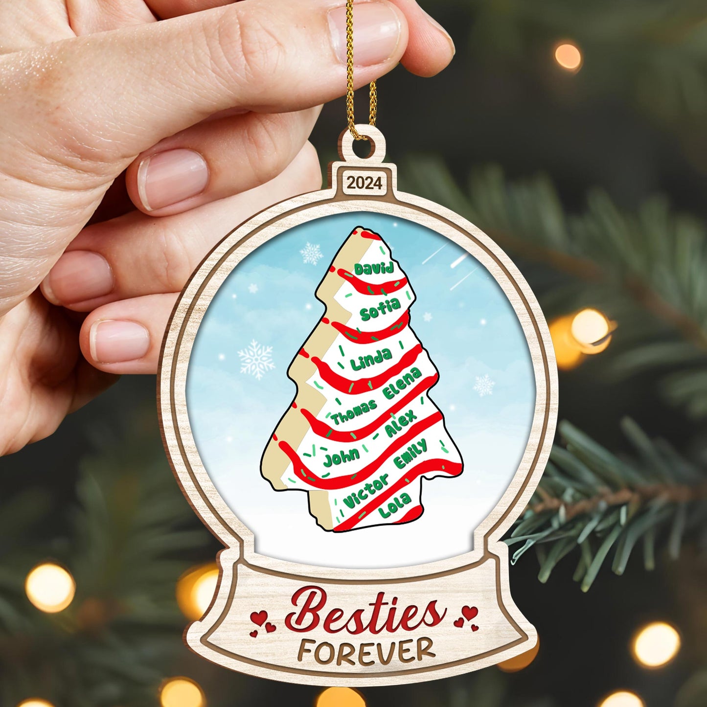 Besties Forever Christmas Tree Ornament