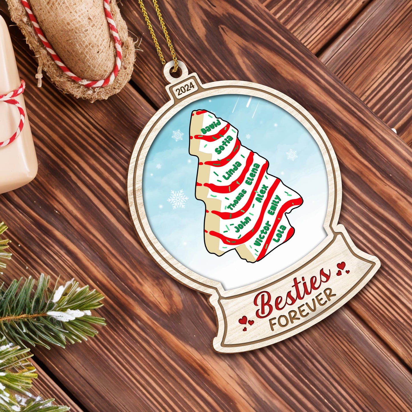 Besties Forever Christmas Tree Ornament