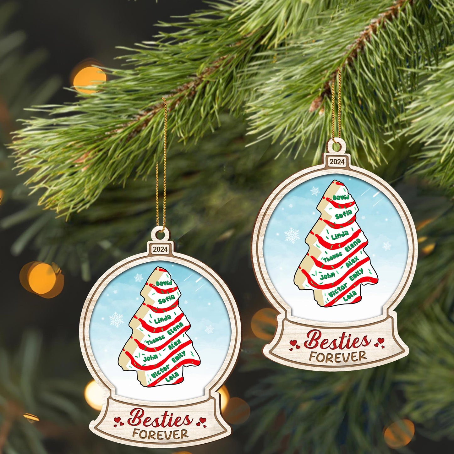 Besties Forever Christmas Tree Ornament