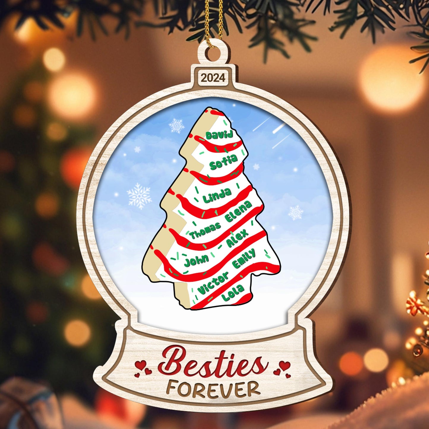 Besties Forever Christmas Tree Ornament
