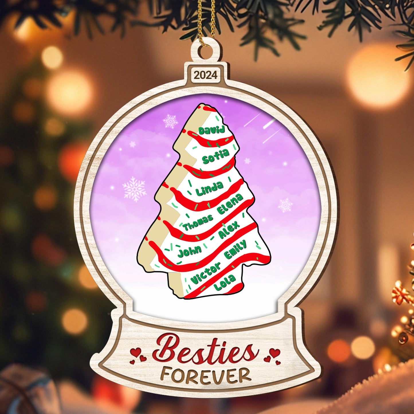 Besties Forever Christmas Tree Ornament
