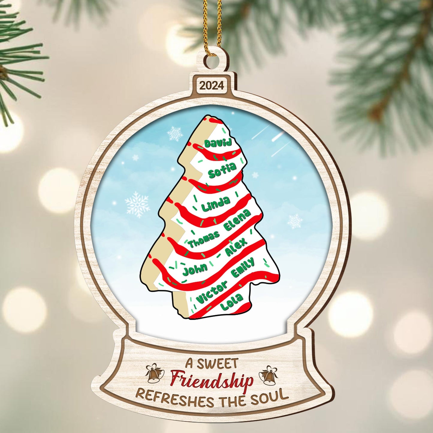 A Sweet Friendship Refreshes The Soul Christmas Tree Ornament