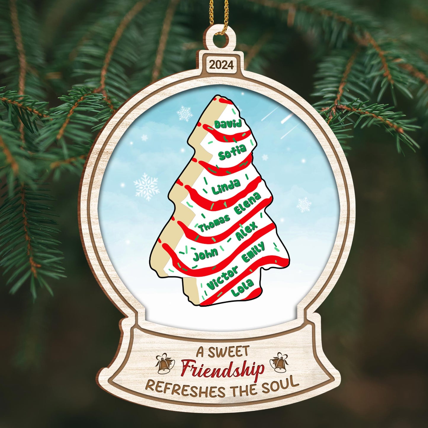 A Sweet Friendship Refreshes The Soul Christmas Tree Ornament