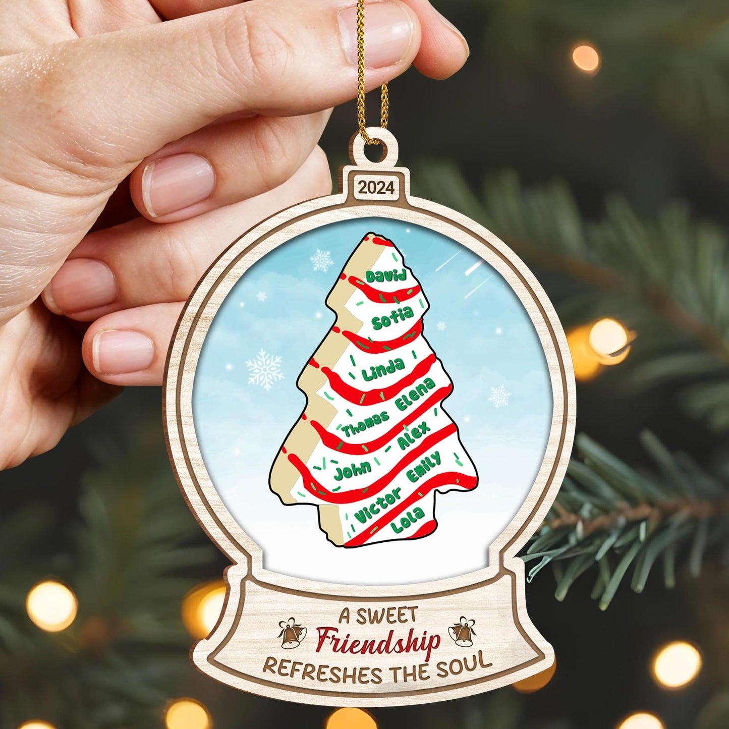 A Sweet Friendship Refreshes The Soul Christmas Tree Ornament