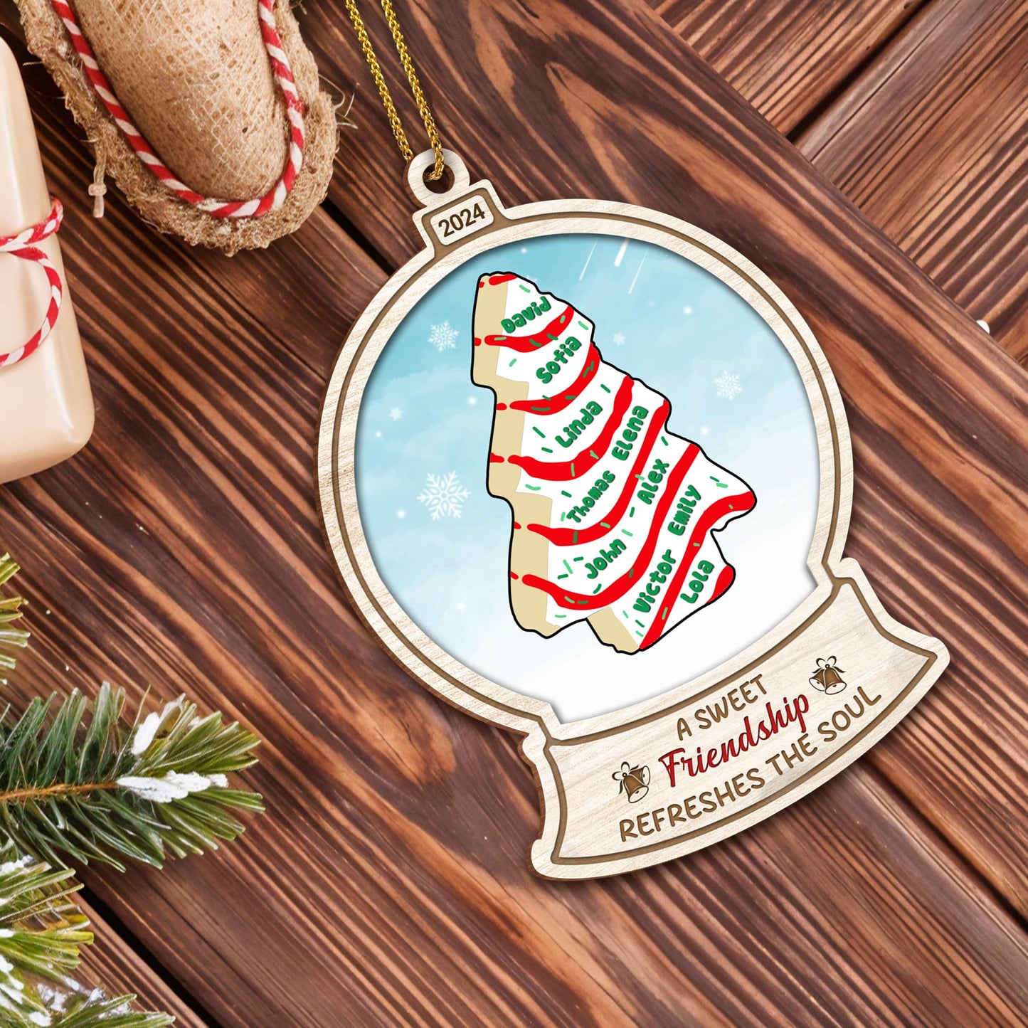 A Sweet Friendship Refreshes The Soul Christmas Tree Ornament