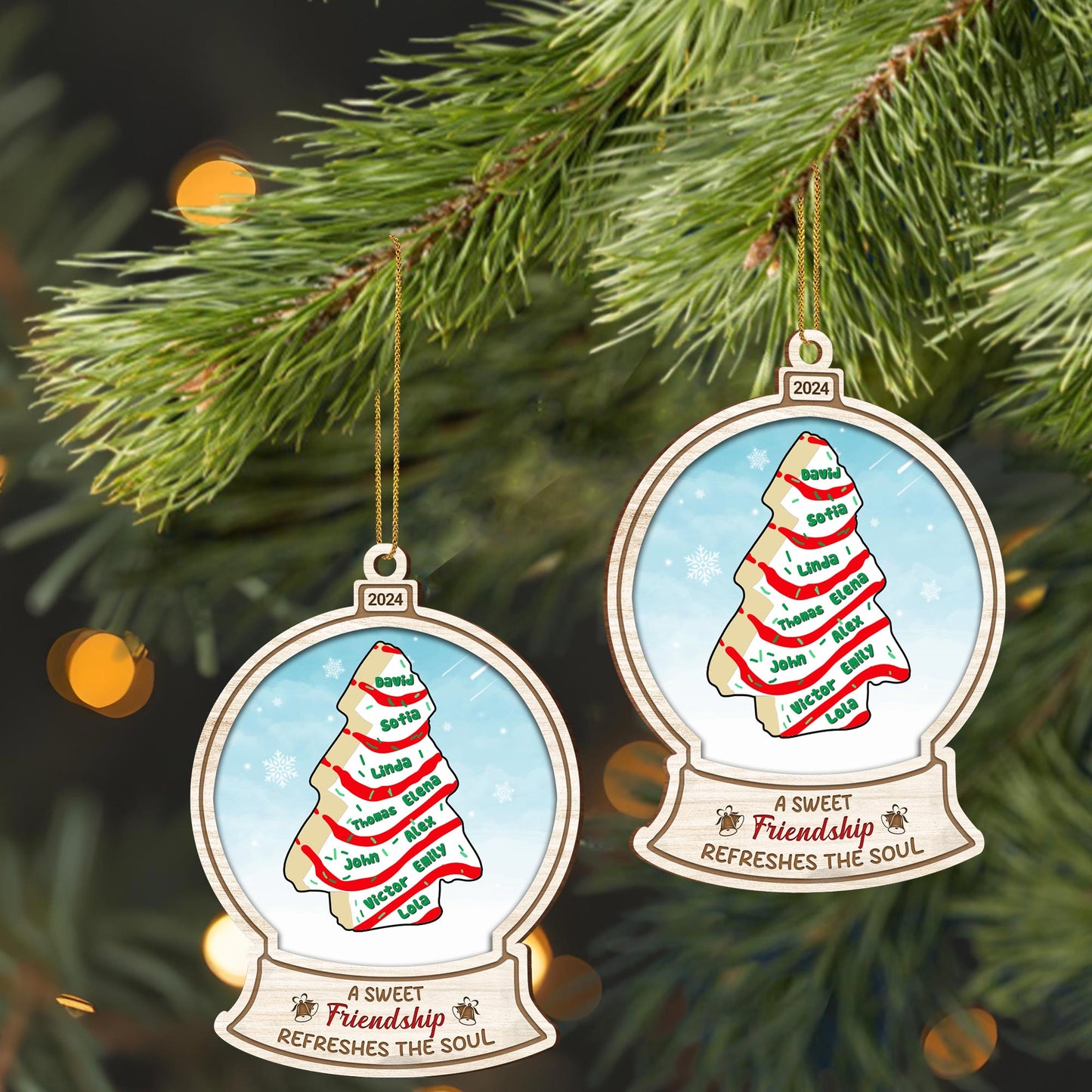 A Sweet Friendship Refreshes The Soul Christmas Tree Ornament