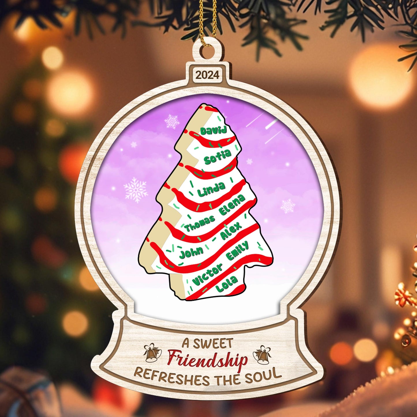 A Sweet Friendship Refreshes The Soul Christmas Tree Ornament