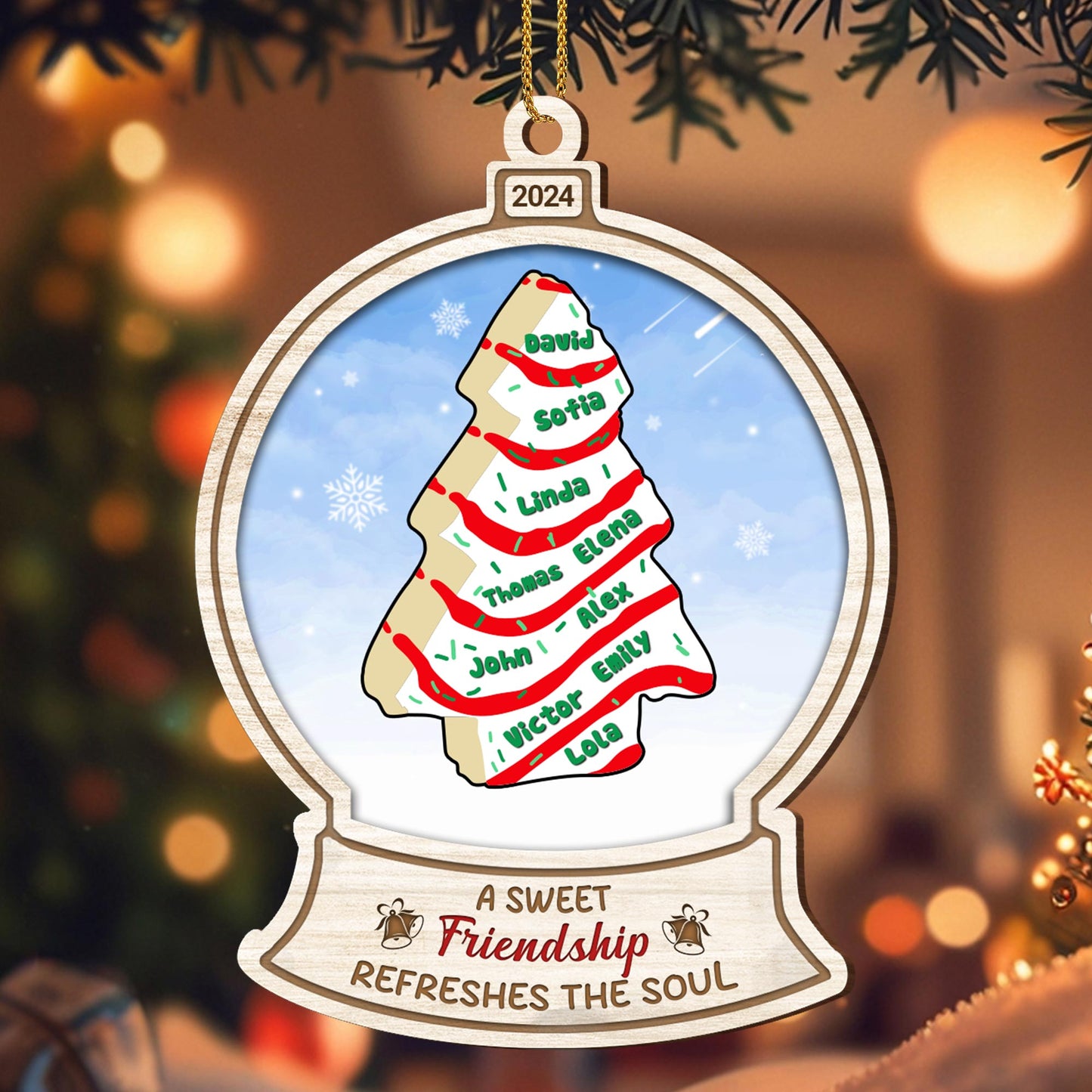 A Sweet Friendship Refreshes The Soul Christmas Tree Ornament