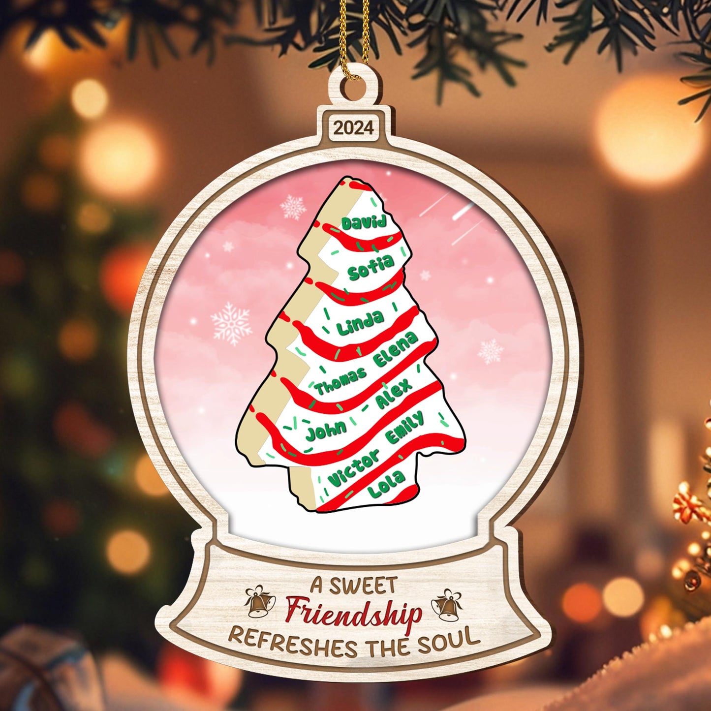A Sweet Friendship Refreshes The Soul Christmas Tree Ornament
