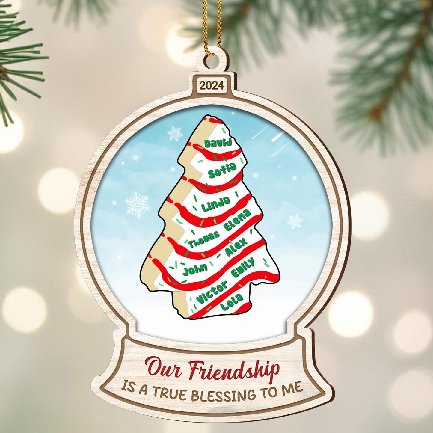 Our Friendship Is A True Blessing Christmas Tree Design
