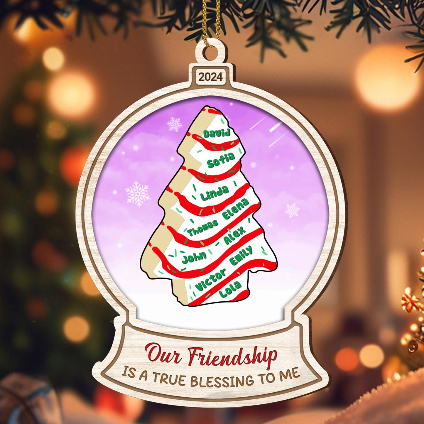 Our Friendship Is A True Blessing Christmas Tree Design