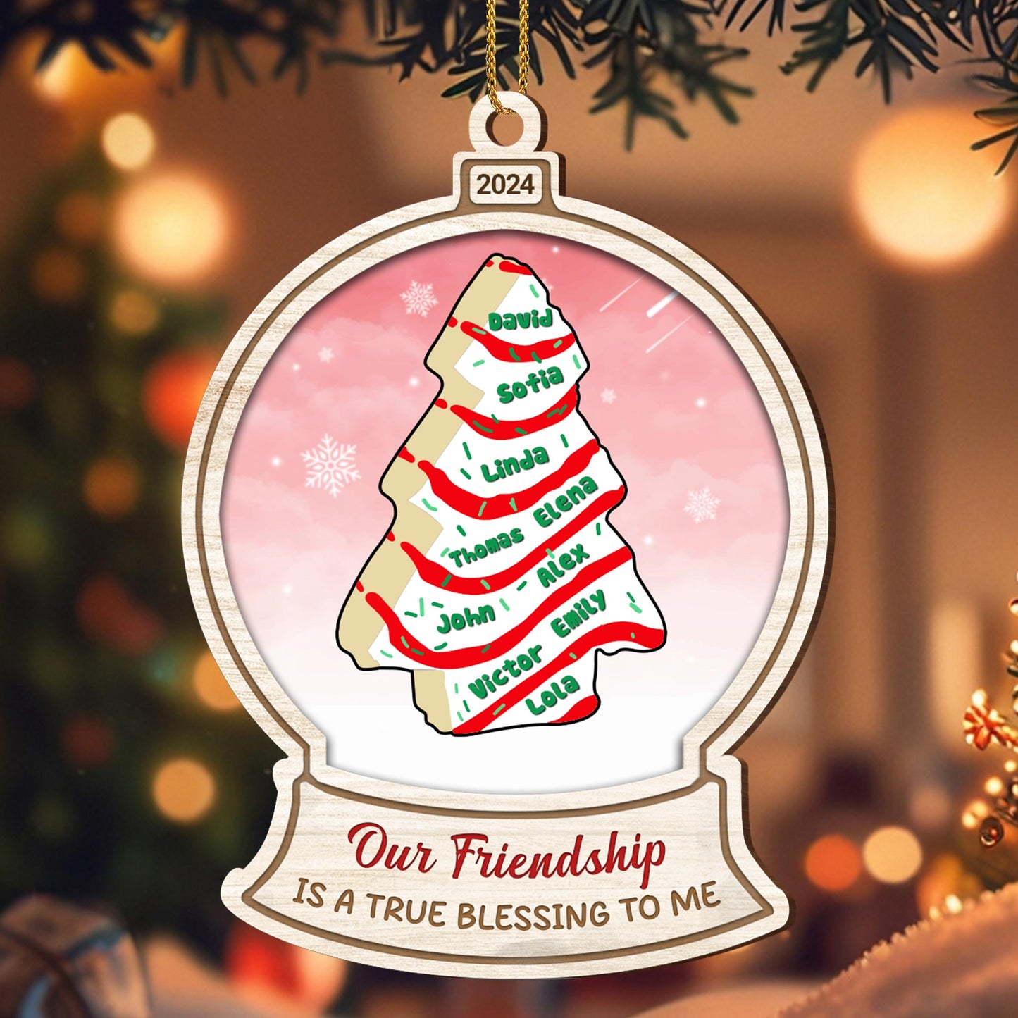 Our Friendship Is A True Blessing Christmas Tree Design