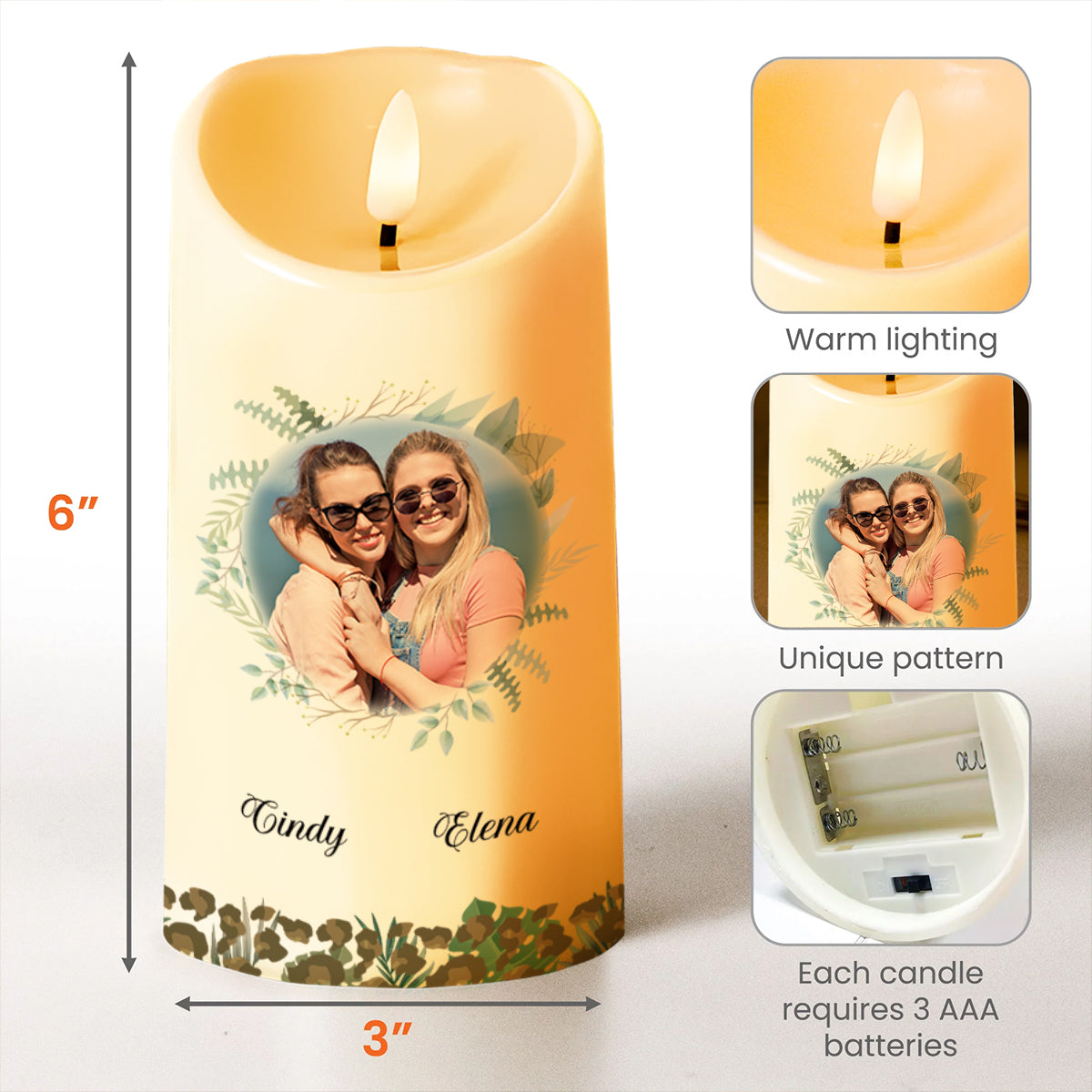 Sister Of My Soul Bestie Special Floral Candle