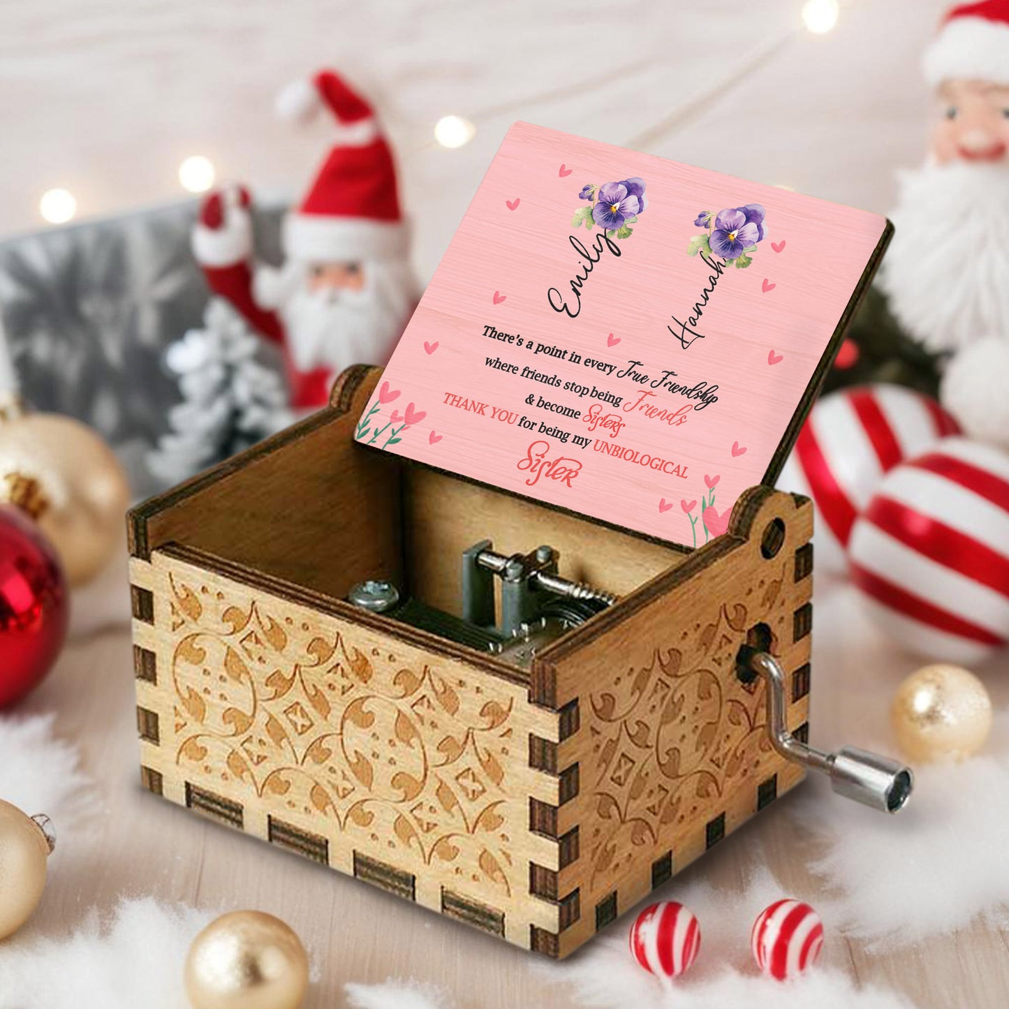 True Friendship To Unbiological Sister Pansy Music Box