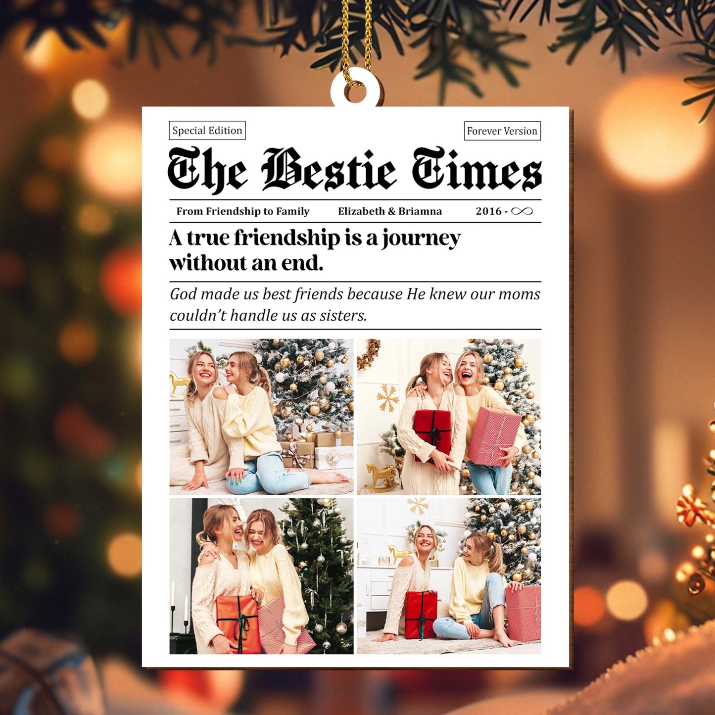 True Friendship Journey Without End Best Friends Ornament