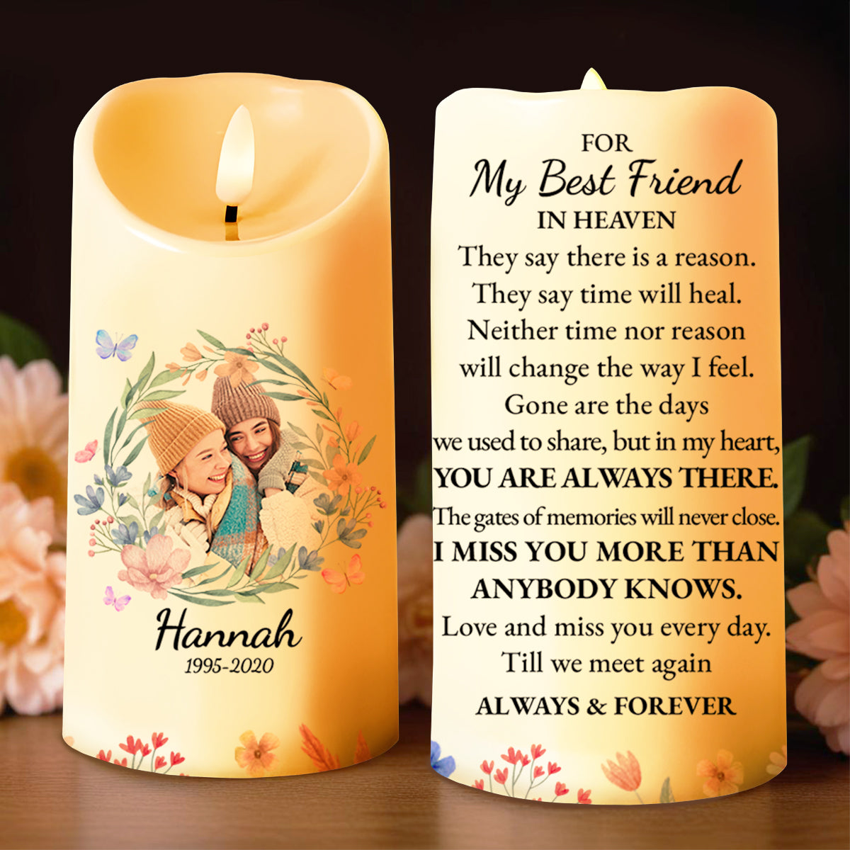 For My Best Friend In Heaven You Are Always There LED Candle