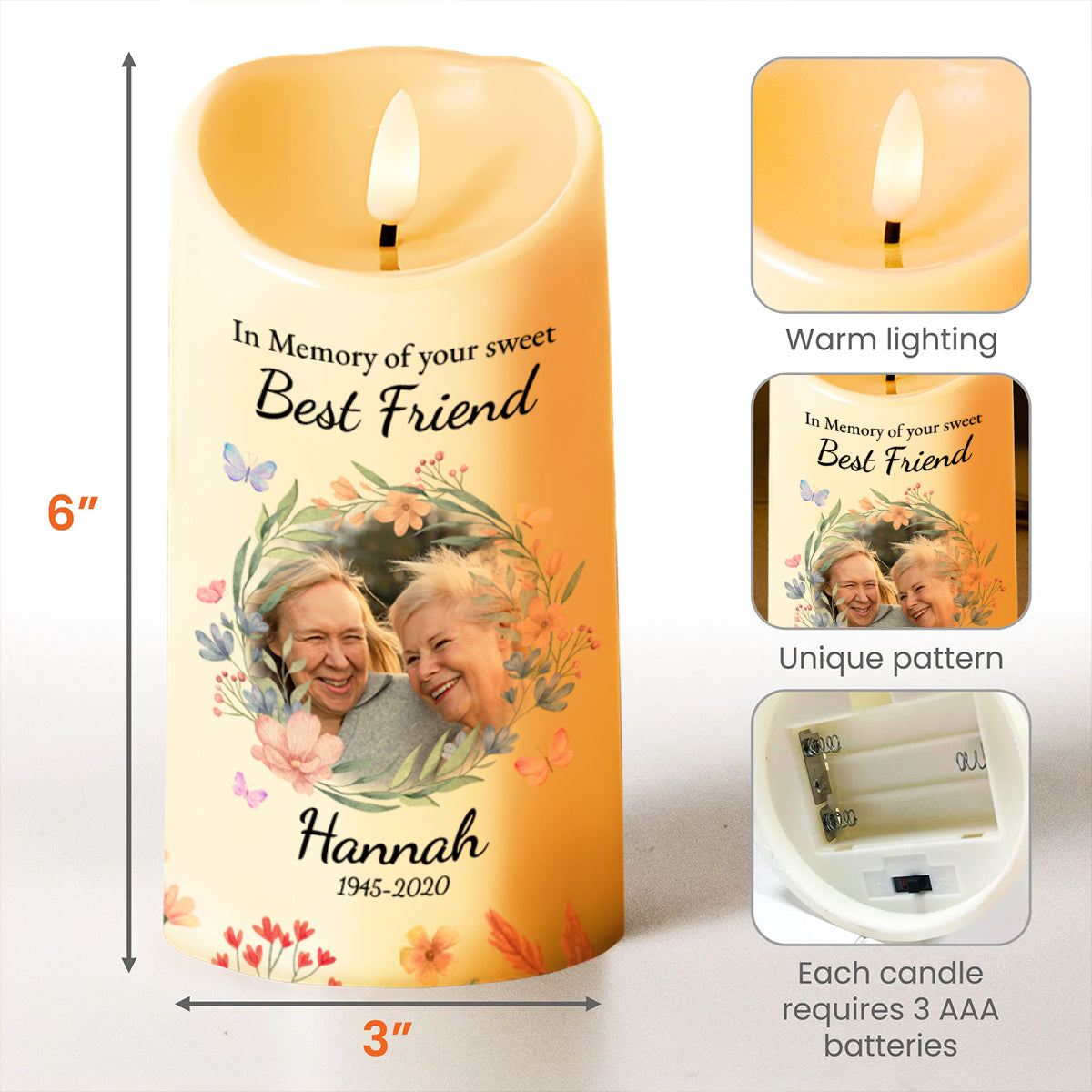 In Memory of Your Sweet Best Friend Memorial Candle