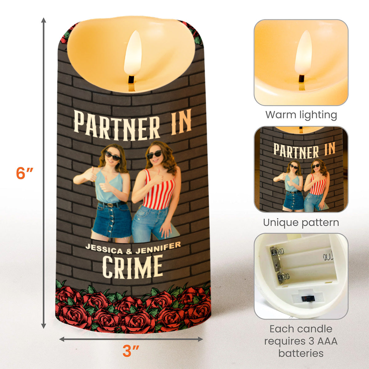 Just Remember If We Get Caught, Best Friends Special Gift - Personalized Custom LED Candle - BST116_LECA