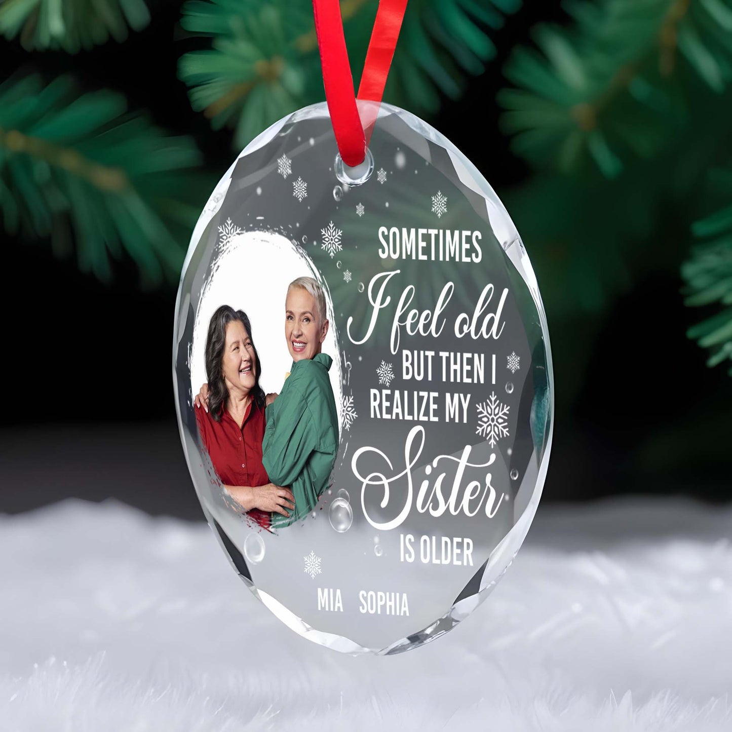 Sister Love Older Sibling Humorous Quote With Portrait